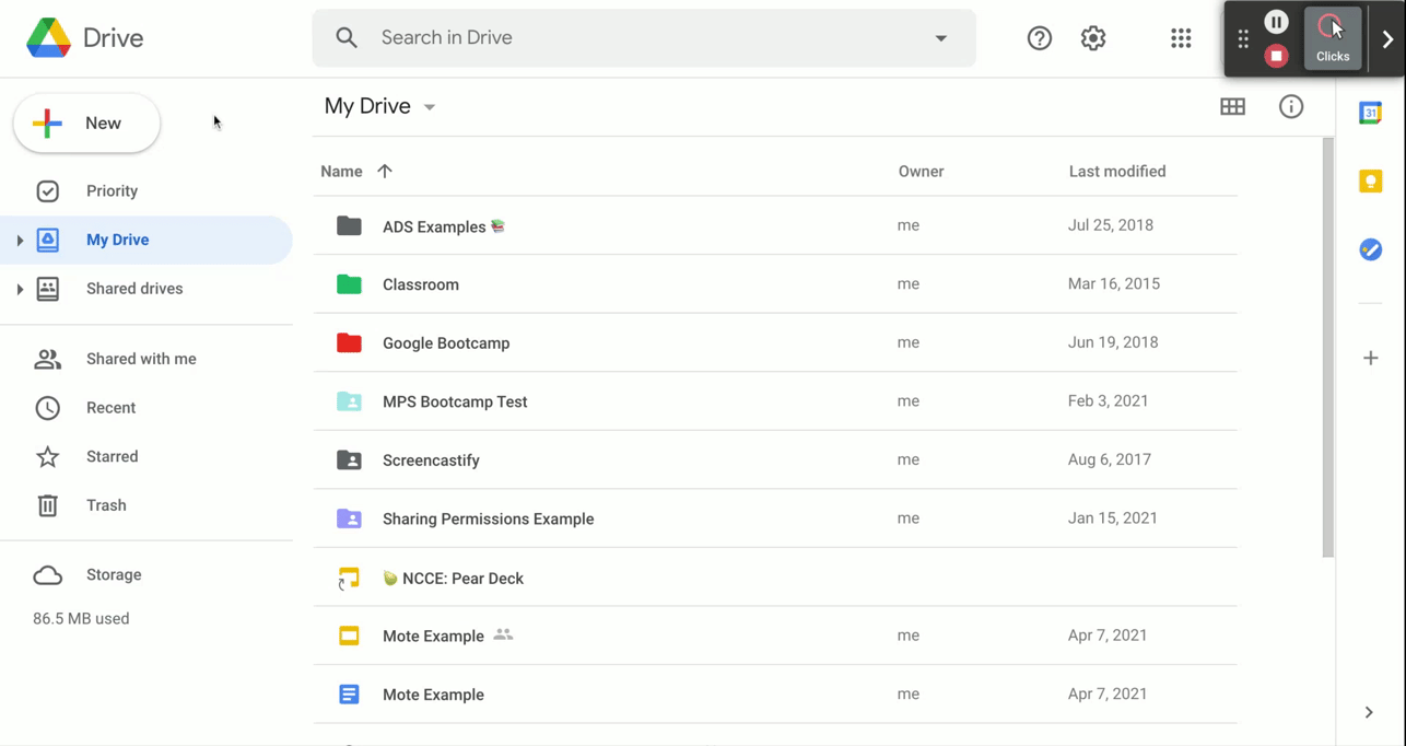 Create a Folder in Google Drive